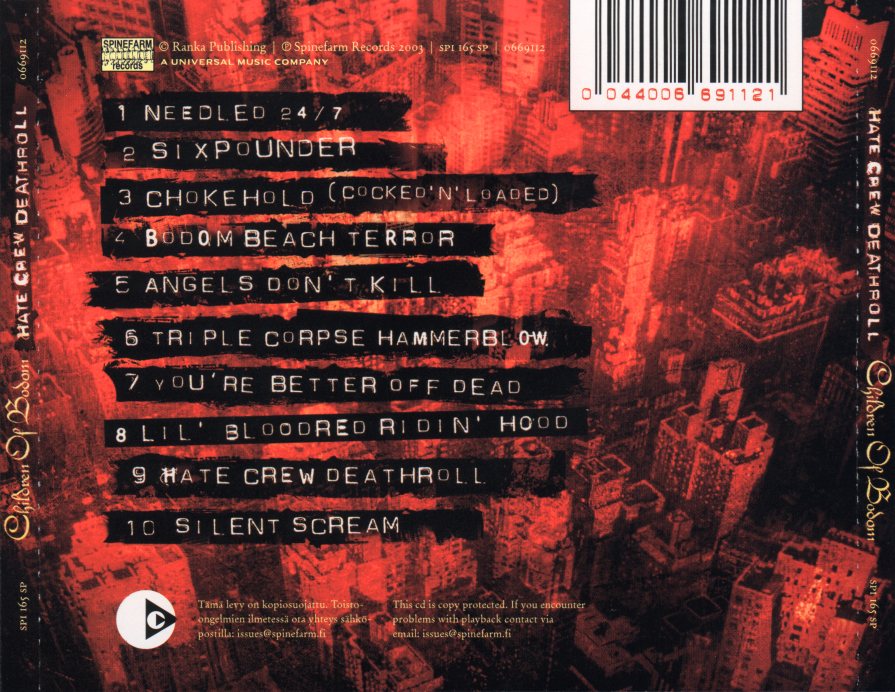 Children Of Bodom  Hate crew deathroll  back